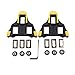 Bike Cleats Self-locking Road Cycling Bicycle Cleat Set Compatible with Shimano&Look (yellow)