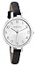 Women's Watches by FERENZI | Elegant Silver-Tone Black PU Leather Thin Band Watch | FZ15502