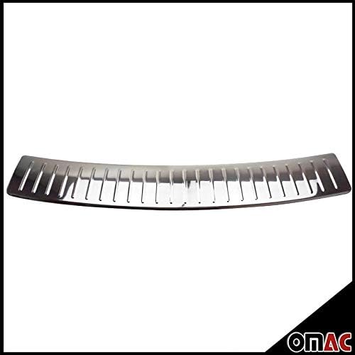 OMAC Boot Sill Protector Bumper Protector Rear Bumper Compatible with Ford Kuga 2008-2012 | Car Interior Accessories Boot Scratch Protection Self-Adhesive Chrome Stainless Steel