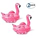 Z11 Flamingo Drink Holder Pool Float, Inflatable Floating Coasters-Best Pool Party, 2 Piece