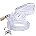 FeiGu Male Chastity Cage Device for Men 13, Short Clear
