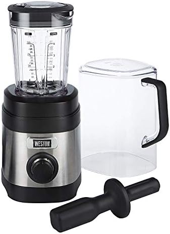 Weston Sound Shield Pro Series 1.6Hp Blender With 32Oz Jar, Variable Speed Dial For Puree, Ice Crush, Shakes And Smoothies, Black And Stainless Steel (58917)