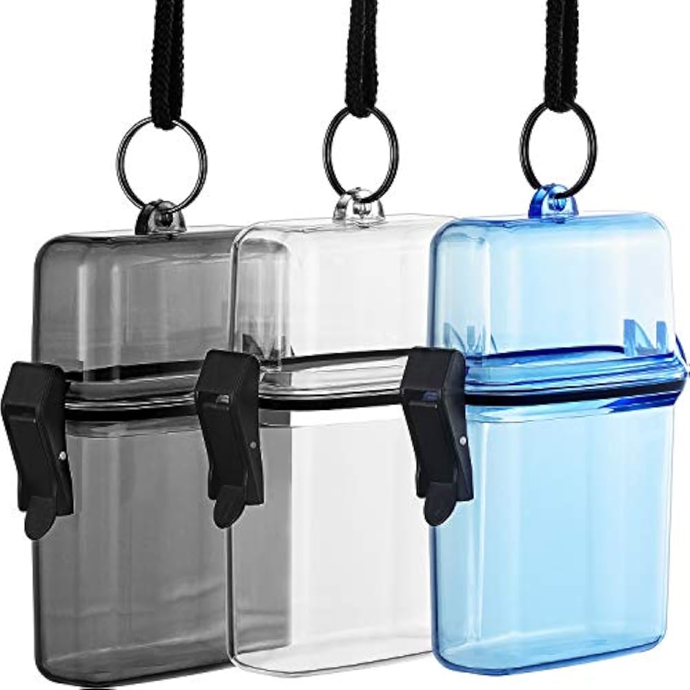Waterproof Case ID Card Badge Holder Floating Sports Locker 3 Pieces (3
