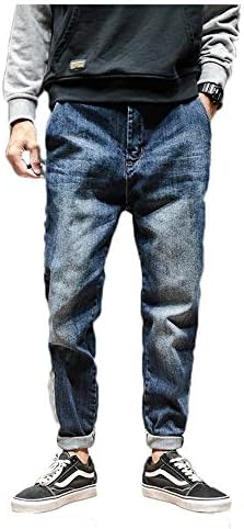 MXLTiandao Men's Autumn New Large Size Trend Retro Pants Casual Jeans Baggy Sweatpants