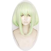 Xingwang Queen Anime Cosplay Wig Short Gradient Green Bob Wig Women Girls' Party Wigs