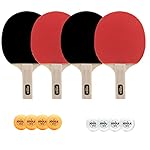 JOOLA All-in-One Table Tennis Hit Set (Includes 4 Rackets, 8 Balls, Carrying Case)