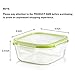 3 Pieces Glass Food Storage Container Set with Snap Locking Lid,Airtight,Microwave,Oven,Freezer,Dishwasher Safe,BPA-Free