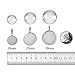 DROLE 40Pcs 30mm Stainless Steel Bezels and Cabochons - 20Pcs 30mm Cabochon Pendant Trays with Necklace Clasp and 20Pcs 30mm Rond Glass Cabochons for Cameo Jewelry