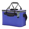 BOSSXIN-EVA-Waterproof-Fishing-Water-Bucket-Portable-and-Easy-Cleaning-Fishing-Bait-Storage-Box-with-Breathable-Mesh-Top-Pocket-Perfect-for-Fishing-Camping-HikingTraveling-Car-Washing
