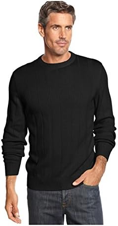 John Ashford Mens Solid Pullover Sweater deepblack 4XLT - Big &amp; Tall