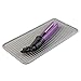 mDesign Silicone Heat-Resistant Hair Care Styling Tool Mat for Curling or Flat Irons, Straighteners on Bathroom Countertop, Raised Edges, Non-Slip, Waterproof, Small, Linelle Collection - Gray