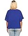 zeagoo Plus Size Women's Loose Casual Blouse Cross Strap Chiffon T-Shirt, Champlain Color, 3X