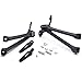 Krator Suzuki GSX-R 600/750 2008-2010 (Rear) Foot Rests Assembly Kit Frame Fitting Stay Frame Fitting Stay Footrests Step Bracket Assembly