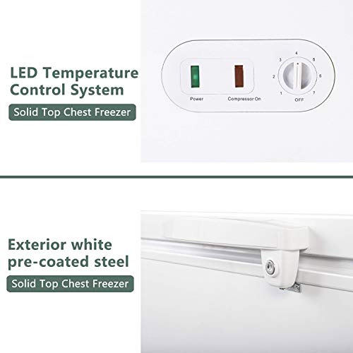 Commercial Chest Freezer Kitma 9.6 Cu. Ft Deep Ice Cream Freezer with