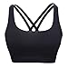 Animastyle Women's Wirefree Yoga Bra High Support Padded Sports Bra Black L