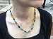 Amberbeata Honey Cognac, Cherry Baltic Amber, Caribbean Green Amber & Natural Turquoise Beads Necklace, 20-Inches