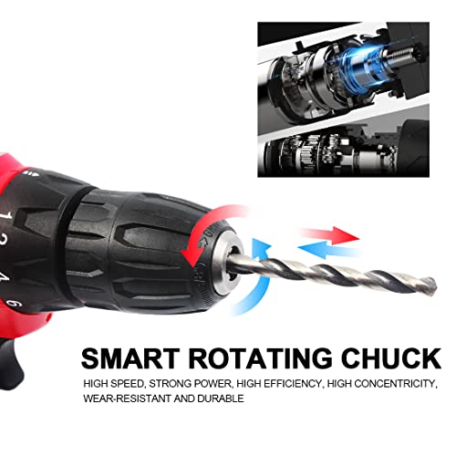 Electric Cordless Drill Kit AUTOJARE Rechargeable Power Drill Driver