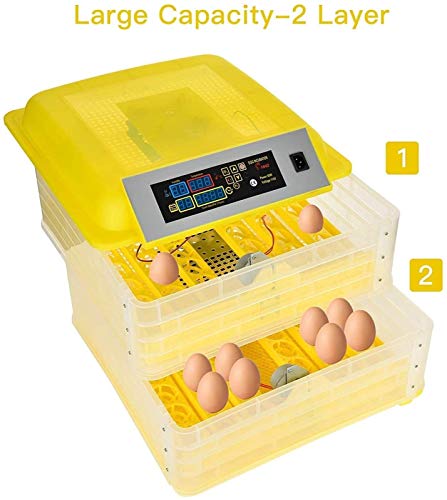 LYRONG Inkubator, Vollautomatische Brutmaschinen, Automatisches Eierdrehen, Temperatur und Feuchtigkeitsregulierung, für… – Bild 4