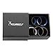 SYOURSELF Silicone Rings Mens, Rubber Wedding Rings, 6 Pack Thick, Breathable, Stackable, Comfortable, Wide Ergonomic Design Rubber Wedding Rings Bands for Sports, Outdoors + Gift Box