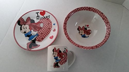 Minnie Mouse 3-Piece Dinnerware Set