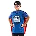 American Ninja Warrior Costume Set – Deluxe Version - Headband, Blue Jersey, Face Paint, Reversible Cape