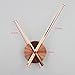 Timelike 3D Clock Hands, DIY Large Clock Hands Needles Wall Clocks 3D Home Art Decor Quartz Clock Mechanism Accessories (Copper)