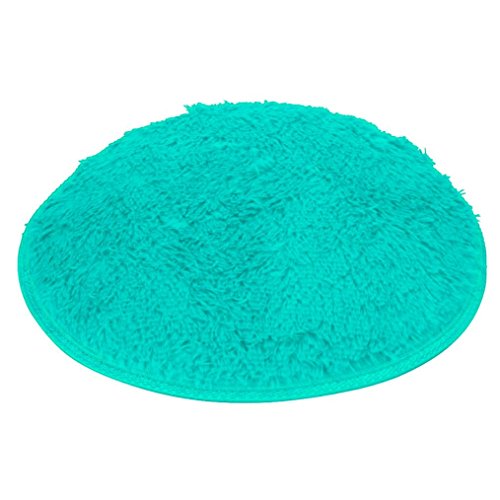 Vanvler Round Mat Soft Bath Bedroom Floor Shower Non-slip Rug Pad 15.7 inch (Blue)