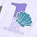 YOUNGER TREE Baby Girls 1st Birthday Mermaid Outfit Romper Headband Leggings Tutu Dress Sequin Bowknot Princess Skirt Sets (12-18 Months, White # Mermaid)