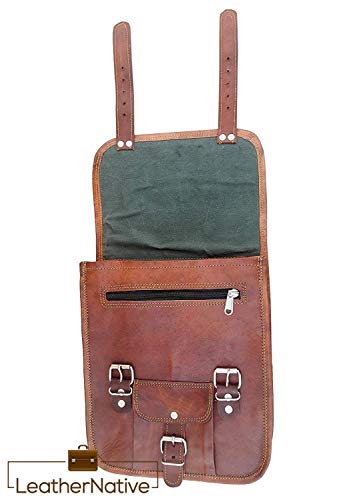 Leather Native 11" Leather Messenger Satchel Laptop Bag for Men's and Women's Leather Satchel Laptop Messenger Unisex Ipad Mini Laptop Bag Pre Valentines Day Special Sale!