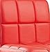 Roundhill Furniture Swivel Red Bonded Leather Adjustable Hydraulic Bar Stool, Set of 2