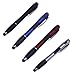 HDE Stylus Pens for Touch Screens [Capacitive Stylus, Ballpoint Pen, LED Flashlight] Stylists Pens for iPad, Pen with Light Stylus Comfort Grip for Galaxy, Android Tablets (4 Pack)