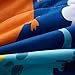 LIFEREVO Cotton Baby Toddler Blanket Spring Summer Quilt Fancy Cartoon Print Lightweight 43 x 60 Inch Blue Dinosaur