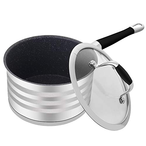ECPURCHASE Nonstick Sauce Pan, Stainless Steel Saucepan, Sauce Pans with Lids, Multipurpose Design for for Home Kitchen or Restaurant, 2.9 Quart/ 2.7 L - Thumbnail 7