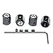 Cutequeen paw print Black Tire Air Valve Caps With Anti-Theft Fit All Schrader valve(Pack of 4)