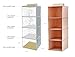 iwill CREATE PRO Cute Peachy Hanging Closet Storage Shelf for Baby Clothes & Accessories, 4 Compartment & 1 Collapsible Drawer, Good for Girls Room