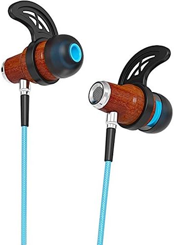 Symphonized Wireless Sport Earbuds with Ear Hook - Waterproof Bluetooth Running Headphones with Earhook & Microphone for Gym, Workout & Travel - Sweatproof Ear Buds with Mic for 3.5mm Android (Blue)
