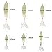SILANON Fishing Lures Spoons Metal Jigs - 6PCS Luminescent Saltwater Jigging Bait Spoon with Treble Hook Hard Micro Bass Walleyes Trout Salmon