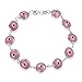 Protection Good Luck Amulet Turkish Glass Bead Evil Eye Bracelet For Women Teen Yellow Gold Plated .925 Sterling Silver Multicolor 7.5 Inch