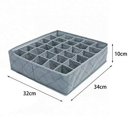 Idomeo 30 Grids Freely Separable Bras Underwear Socks Storage Organized Box Drawer Organizers