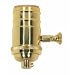 Dimming - Brass Light Socket - Polished- Medium Base - Full Range Control - 1/8 IPS - PLT 80-1064