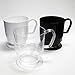 Party Essentials 8-Ounce Hard Plastic Coffee Cup/Tea Mug with Handle, 20-Count, Deluxe Clear