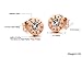 Trusuper Womens Fashion Jewelry Rose Gold Plated Cute Love Titanium Steel Earrings Stud