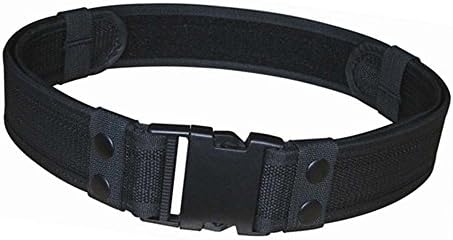 Black Utility Belt for Outdoors Activities, Heavy Duty, Adjustable to 46"