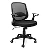 KOLLIEE Mid Back Mesh Office Chair Ergonomic Swivel Black Desk Office Chair Flip Up Armrests with Lumbar Support…