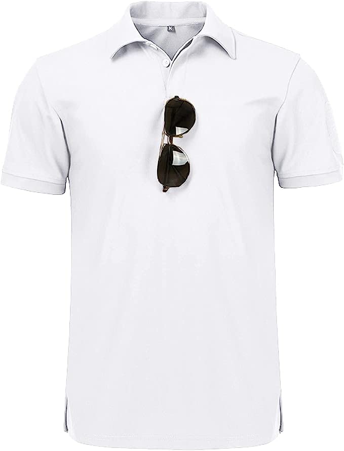 JACKETOWN Men's Short Sleeve Polo Shirt Quick Dry Breathable Polo Tennis Polo Summer Men's Golf Sports Shirt Casual Basic Polo