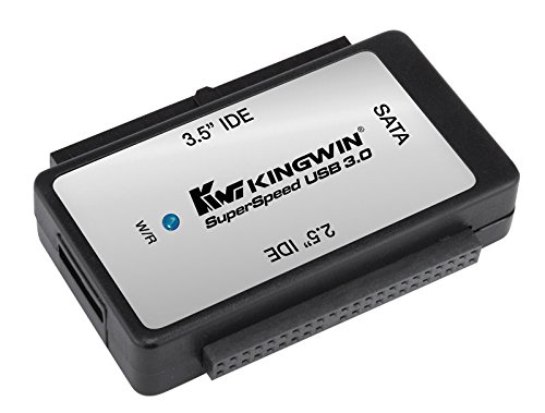 Kingwin USB 3.0 to SSD/SATA/IDE Universal Adapter for 2.5 Inch, 3.5 Inch, 5.25 Inch Hard Drives. Compatible w/ (SATA I/II/III) HDD, [Hot Swappable], 5 Gbps Speed, UASP. Easily Back Up Your Data