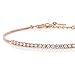 1.36 Carat Cubic Zirconia CZ Rose Gold Color Sterling Silver Bracelet 7