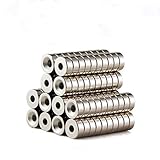 Hmlkeci Magnets 15mm D Disc Countersunk Permanent Magnet Fastener 15mmX3mm,Magnets With Holes,Countersunk Hole 5mm,38N (20pcs)