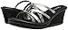 Skechers Cali Women's Rumblers-Social Butterfly Wedge Sandal,Gunmetal,7 M US