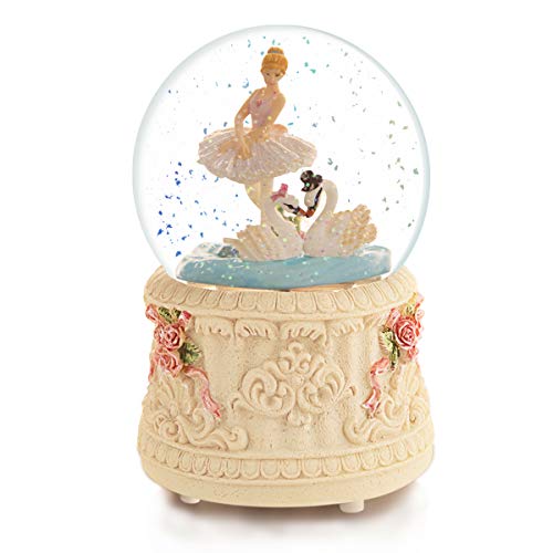 Ballerina Snow Globe Music Box Swan Lake Gift for Wife Girlfriend